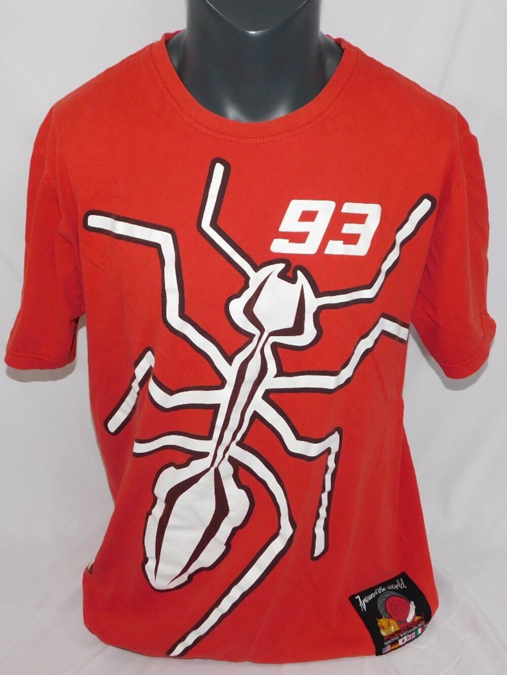 MotoGP Marc Marquez THE ANT 93 Graphic Red T Shirt Powered Racing Technology XL